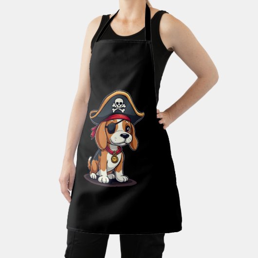 Beagle Pirate Costume Jolly Roger Flag Skull Cross Schort (Insitu)
