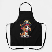 Beagle Pirate Costume Jolly Roger Flag Skull Cross Schort (Voorkant)