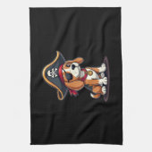 Beagle Pirate Costume Jolly Roger Flag Skull Cross Theedoek (Verticaal)