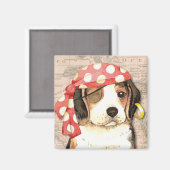 Beagle Pirate Magneet (Voorkant / Achterkant)