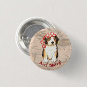 Beagle Pirate Ronde Button 3,2 Cm (Voorkant /achterkant)
