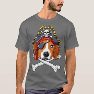 Beagle Pirate voor mannen Vrouwen Jongens Kinder D T-shirt