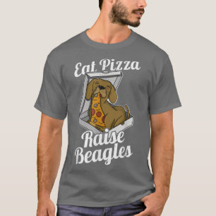Beagle Pizza Walk Dog Eigenaar Lover Puppy 158 T-shirt