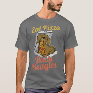 Beagle Pizza Walk Dog Eigenaar Lover Puppy 160 T-shirt