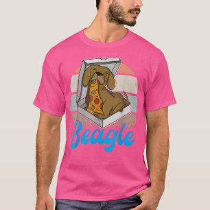 Beagle Pizza Walk Dog Eigenaar Lover Puppy 168 T-shirt