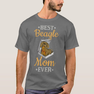 Beagle Pizza Walk Dog Owner Lover Puppy175 T-shirt
