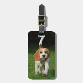 Beagle Plaats uw eigen foto Bagagelabel