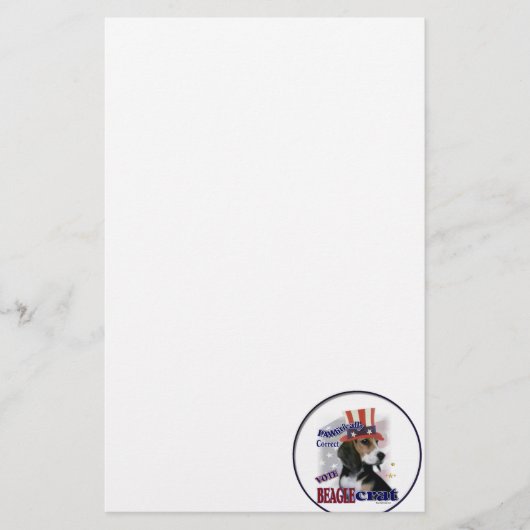 Beagle Politieke Humor Briefpapier (Voorkant)