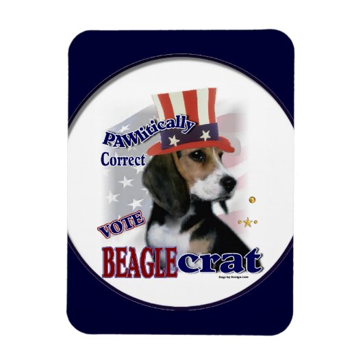 Beagle Politieke Humor Magneet (Verticaal)
