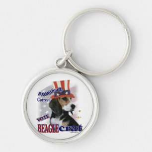 Beagle Politieke Humor Sleutelhanger