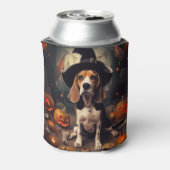 Beagle pompoenen Halloween eng Blikjeskoeler (Blikje Achterkant)