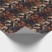 Beagle pompoenen Halloween eng Cadeaupapier (Hoek)