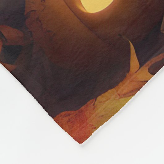 Beagle pompoenen Halloween eng Fleece Deken (Hoek)