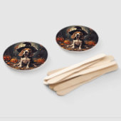 Beagle pompoenen Halloween eng Handwaaier (Niet-gemonteerd)