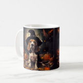 Beagle pompoenen Halloween eng Koffiemok (Voorkant links)
