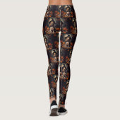 Beagle pompoenen Halloween eng Leggings (Achterkant)