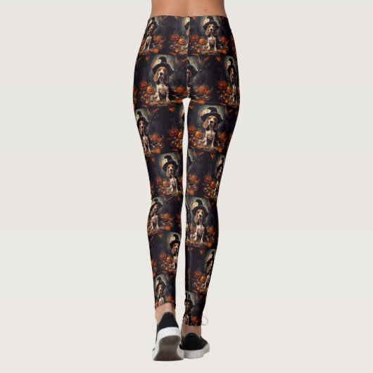 Beagle pompoenen Halloween eng Leggings (Achterkant)