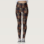 Beagle pompoenen Halloween eng Leggings (Voorkant)