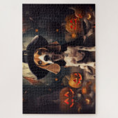 Beagle pompoenen Halloween eng Legpuzzel (Verticaal)