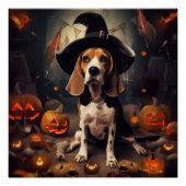 Beagle pompoenen Halloween eng Perfect Poster (Voorkant)