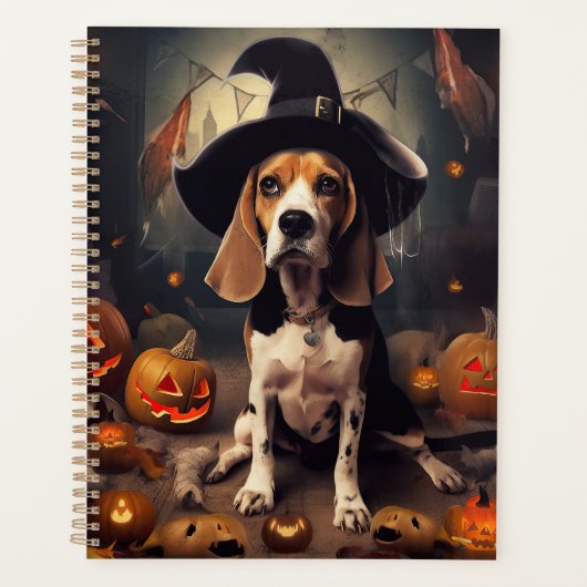 Beagle pompoenen Halloween eng Planner (Voorkant)