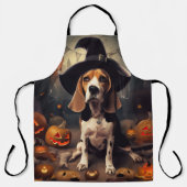 Beagle pompoenen Halloween eng Schort (Voorkant)