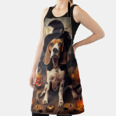 Beagle pompoenen Halloween eng Schort (Insitu)