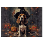 Beagle pompoenen Halloween eng Snijplank (Voorkant)