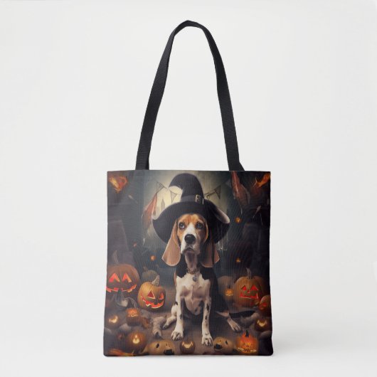 Beagle pompoenen Halloween eng Tote Bag (Voorkant)