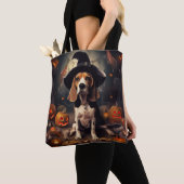 Beagle pompoenen Halloween eng Tote Bag (Dichtbij)