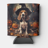 Beagle Pompoenen Halloween Griezelen Blikjeskoeler (Voorkant)