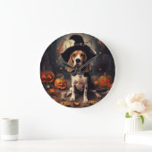 Beagle Pompoenen Halloween Griezelen Grote Klok (Huis)