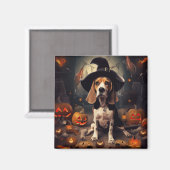 Beagle Pompoenen Halloween Griezelen Magneet (Voorkant / Achterkant)