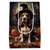 Beagle Pompoenen Halloween Griezelen Medium Cadeauzakje (Achterkant)