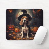 Beagle Pompoenen Halloween Griezelen Muismat (Met muis)