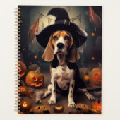 Beagle Pompoenen Halloween Griezelen Planner (Voorkant)