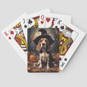 Beagle Pompoenen Halloween Griezelen Pokerkaarten