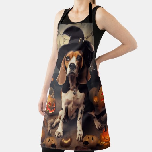 Beagle Pompoenen Halloween Griezelen Schort (Insitu)