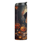 Beagle Pompoenen Halloween Griezelen Thermosbeker (Gedraaid links)