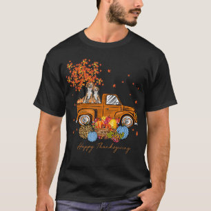 Beagle pompoenen Truck Leaf Herfst Herfst Thanksgi T-shirt
