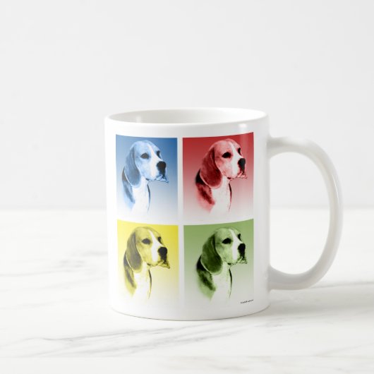 Beagle Pop Art Koffiemok (Rechts)