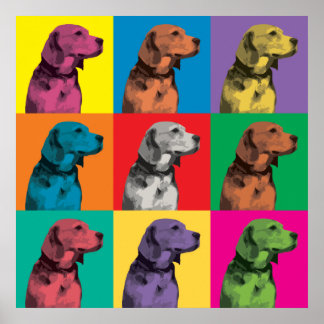 Beagle Pop-Art Poster