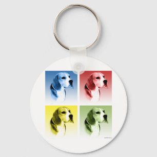 Beagle Pop Art Sleutelhanger