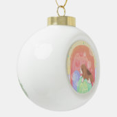 Beagle & Popsicles Keramische Bal Ornament (Links)