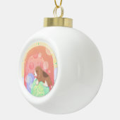 Beagle & Popsicles Keramische Bal Ornament (Rechts)