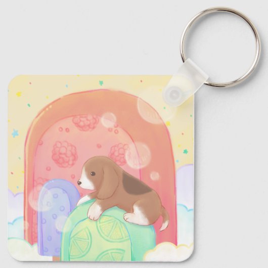 Beagle & Popsicles Sleutelhanger (Achterkant)