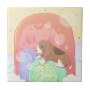Beagle & Popsicles Tegeltje