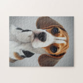 Beagle Portrait Gouache Fine Art Legpuzzel (Horizontaal)