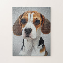 Beagle Portrait Gouache Fine Art Legpuzzel