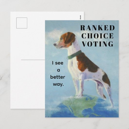 Beagle promoot stemmen op basis van rankings feestdagenkaart (Voorkant / Achterkant)